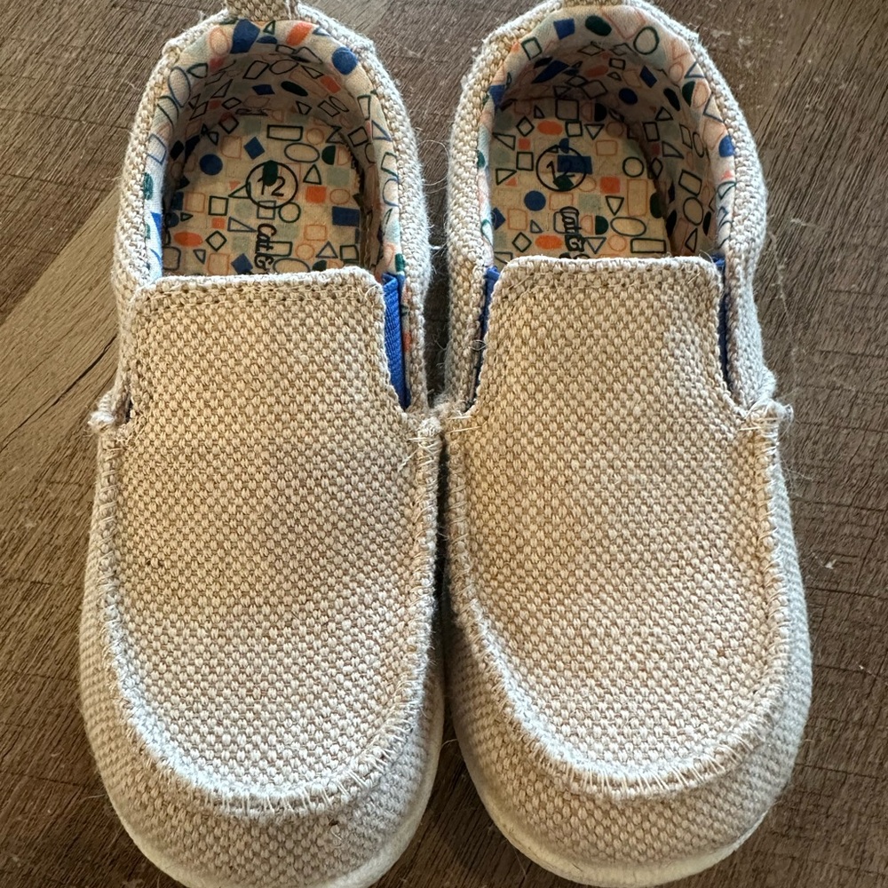 Casual Slip-On Kids Shoes - Cream